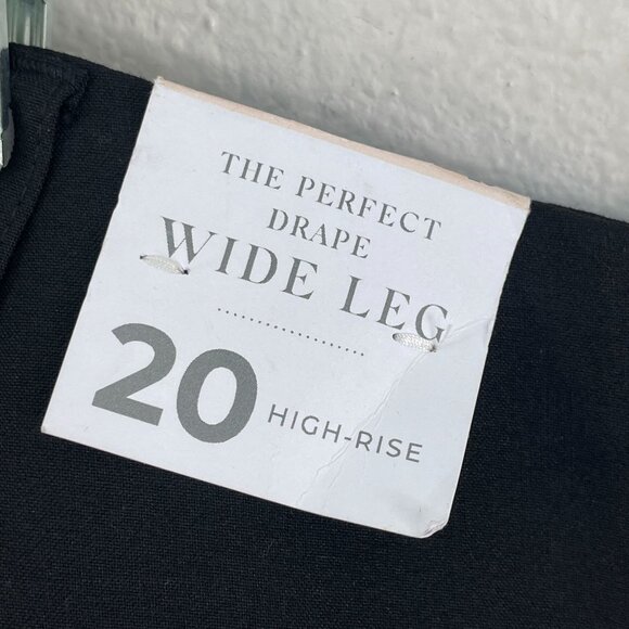 NEW Lane Bryant Womens Plus 20 Perfect Drape Wide Leg Black Pants High Rise - Picture 5 of 9